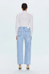 LEXI MID RISE BOWED STRAIGHT JEANS in stellar vintage