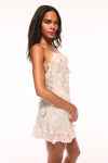 LOMINA PASTEL RUFFLE MINI DRESS