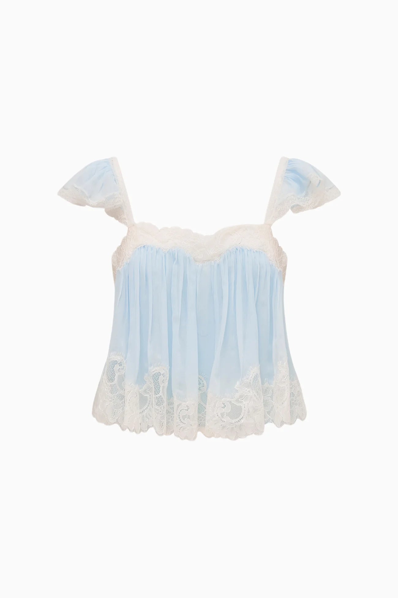 LOVA SILK CHIFFON LACE TOP