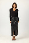 LEATHER BEAKER SKIRT