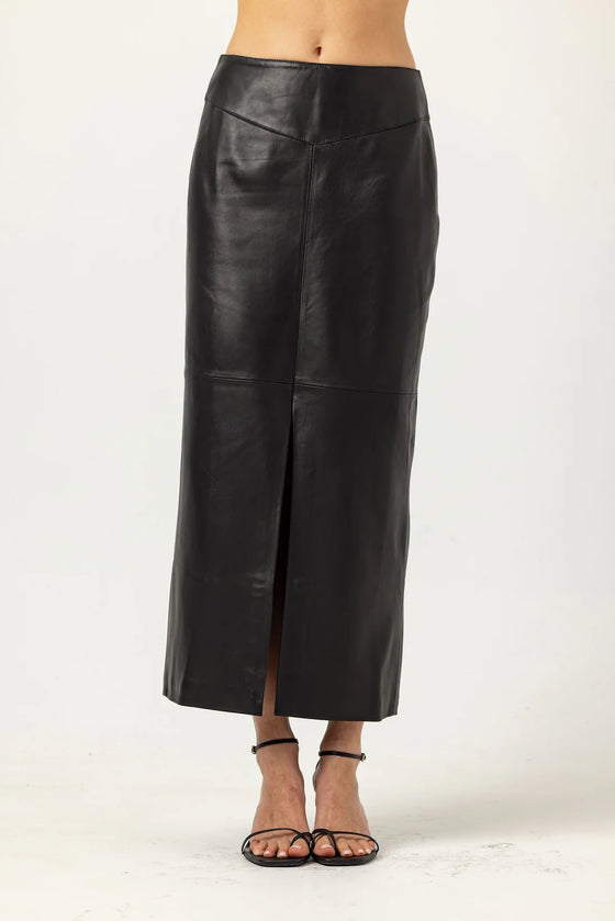 LEATHER BEAKER SKIRT