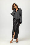 LEATHER BEAKER SKIRT