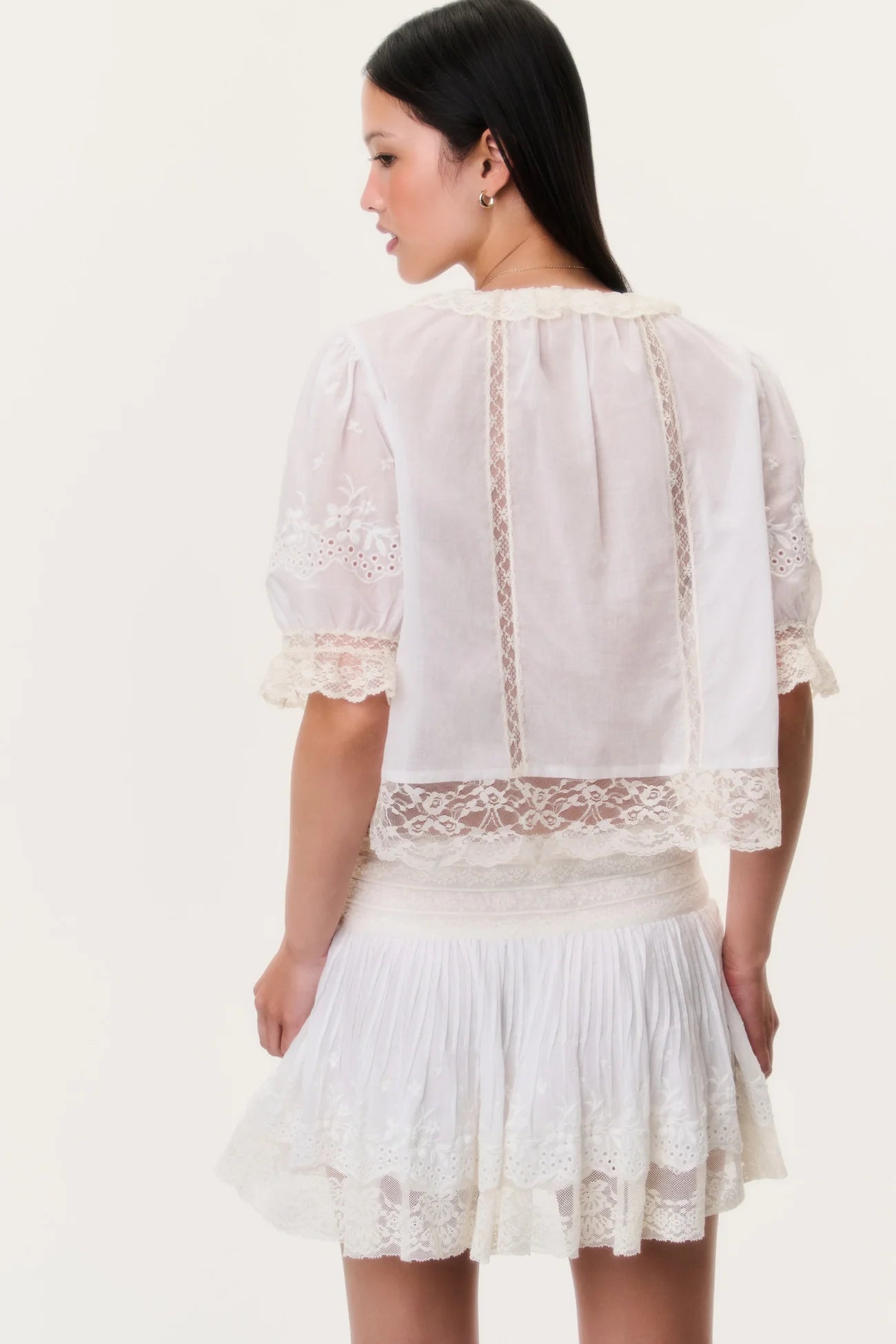 MAURELLE COTTON LACE TOP