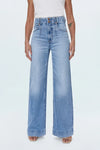 LANA DOUBLE BUTTON HIGH RISE ULTRA WIDE LEG JEANS in terrace