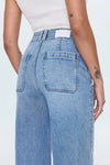 LANA DOUBLE BUTTON HIGH RISE ULTRA WIDE LEG JEANS in terrace