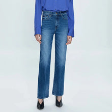  CASSIE SUPER HIGH RISE STRAIGHT JEANS - palladium wash