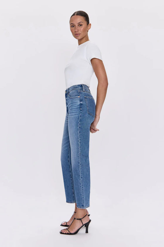 ALLY HIGH RISE VINTAGE ANKLE BOOT JEANS in charleston wash