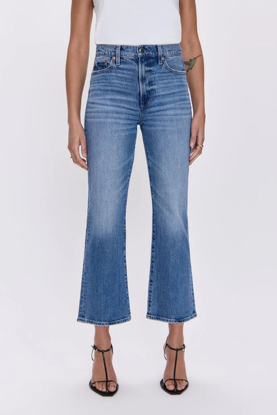 ALLY HIGH RISE VINTAGE ANKLE BOOT JEANS in charleston wash