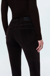 KINSLEY MID RISE ULTRA FLARE CORD PANTS in mocha