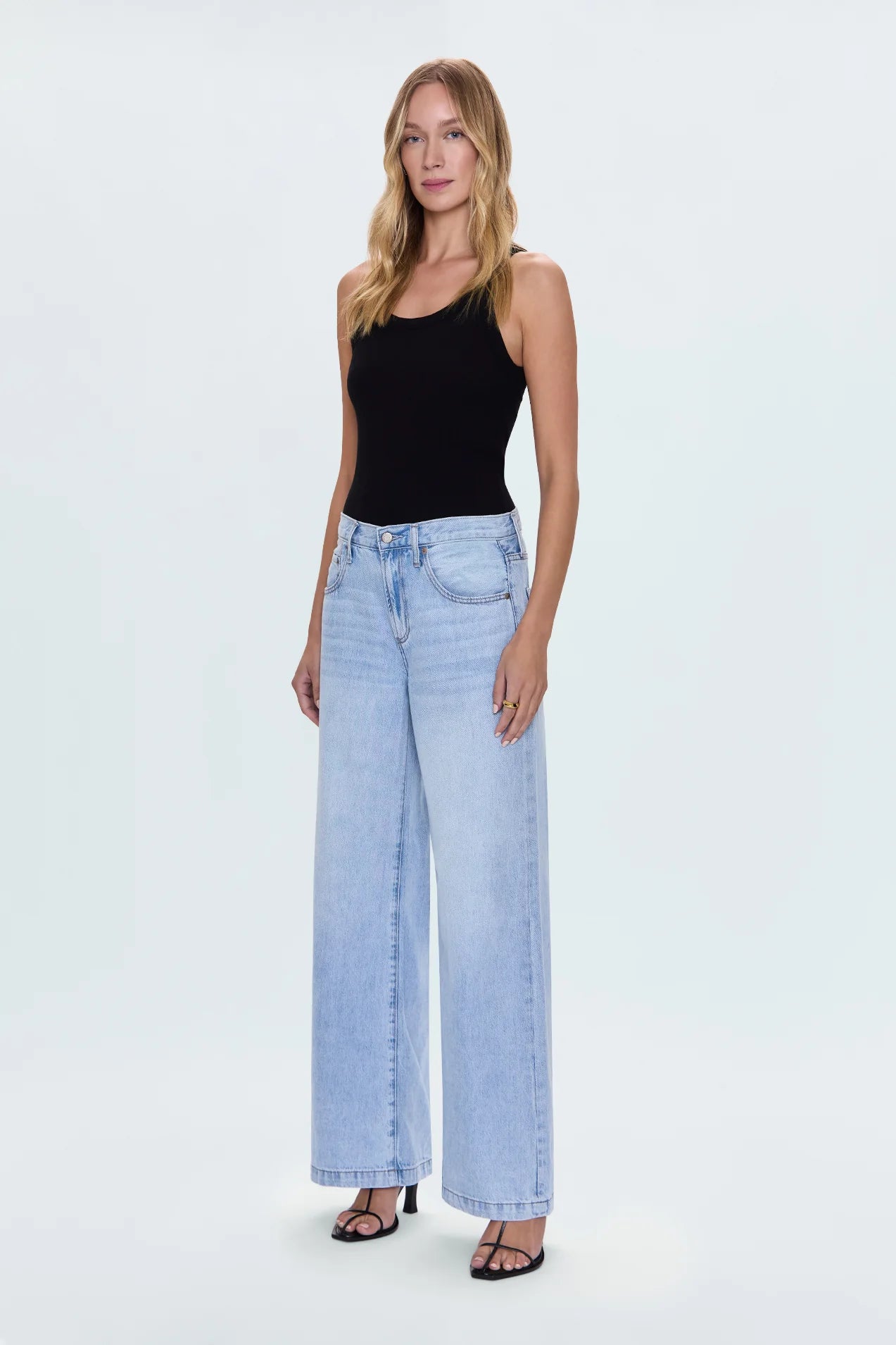 JADYN LOW SLUNG PALAZZO JEANS in chateau