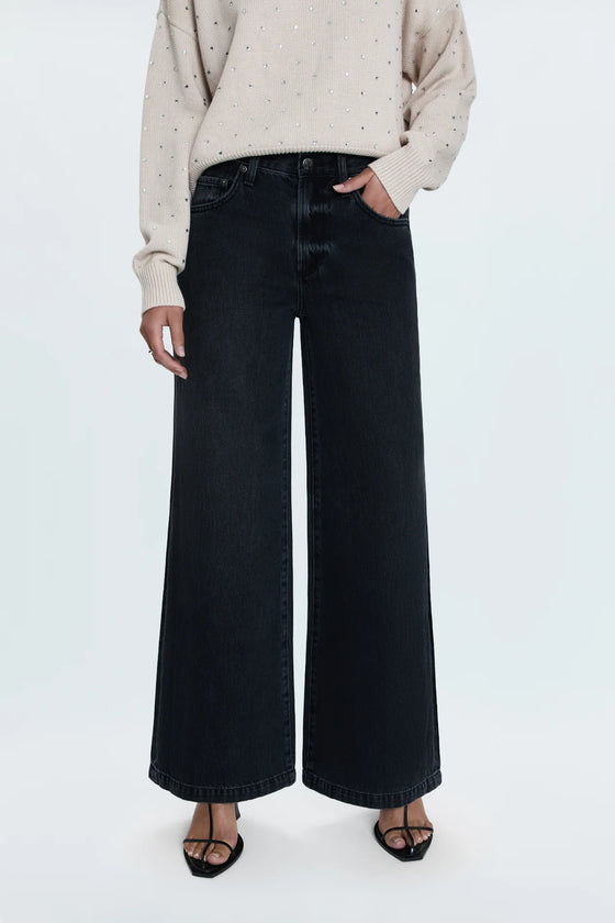 JADYN LOW SLUNG PALAZZO JEANS in zen wash