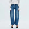 LEXI MID RISE BOWED STRAIGHT LEG JEANS