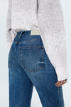 LEXI MID RISE BOWED STRAIGHT LEG JEANS