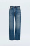 LEXI MID RISE BOWED STRAIGHT LEG JEANS