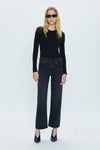 LEXI MID RISE BOWED STRAIGHT JEANS  in mercury