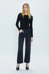 LEXI MID RISE BOWED STRAIGHT JEANS  in mercury