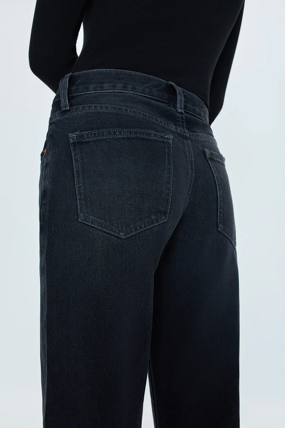 LEXI MID RISE BOWED STRAIGHT JEANS  in mercury