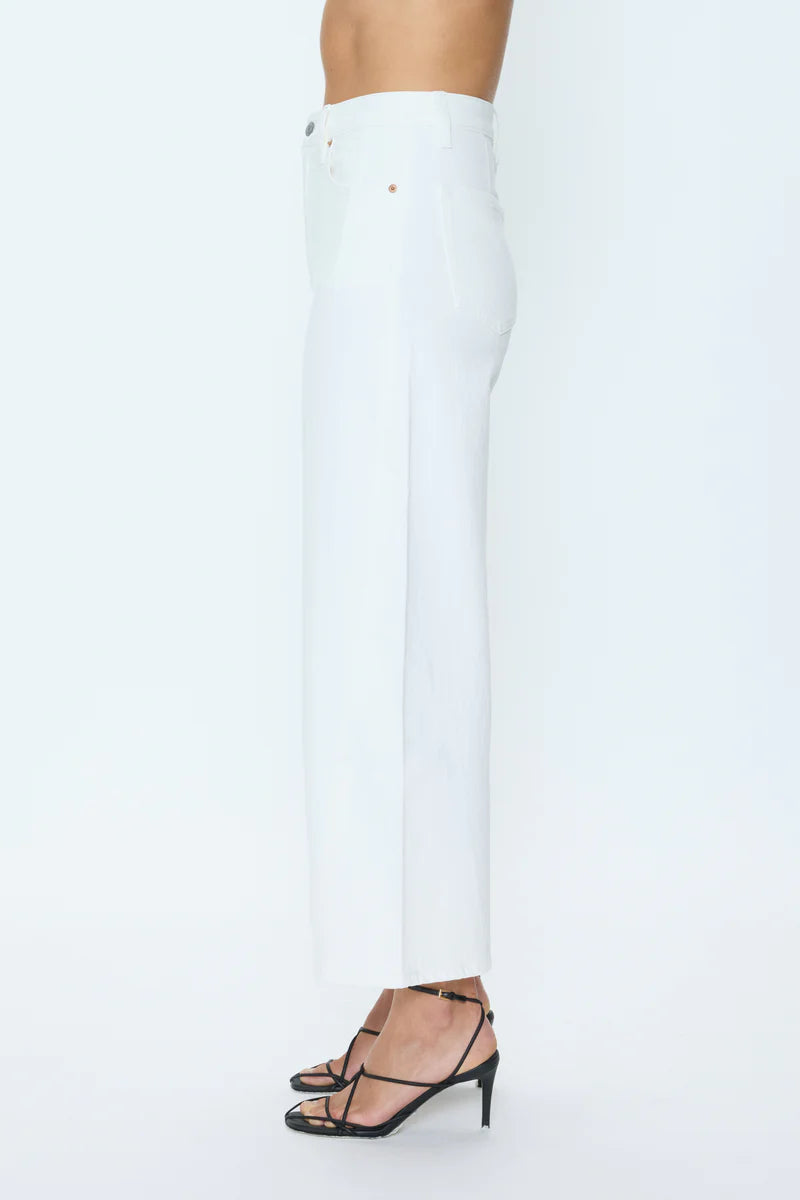 KYRA BOWED ANKLE JEANS in antique white