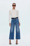 KYRA HIGH RISE BOWED ANKLE JEANS in soho
