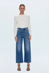 KYRA HIGH RISE BOWED ANKLE JEANS in soho