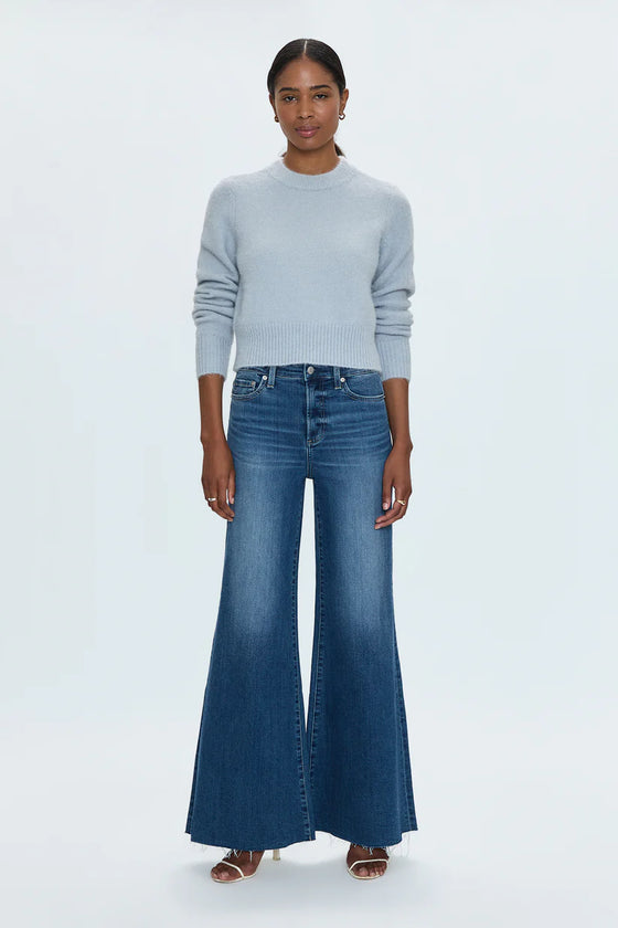 IZZY HIGH RISE WIDE LEG in tristesse wash