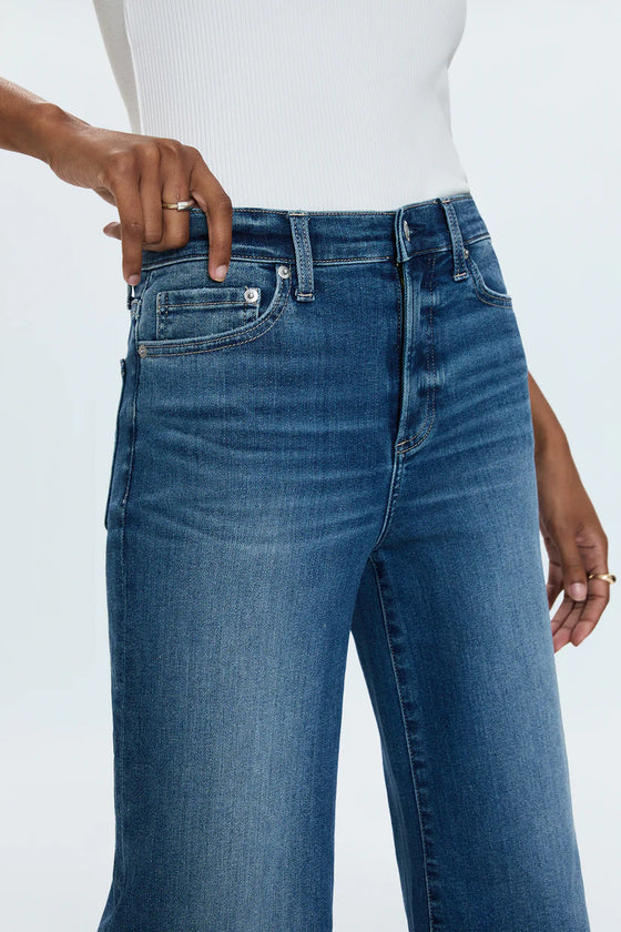 IZZY HIGH RISE WIDE LEG in tristesse wash