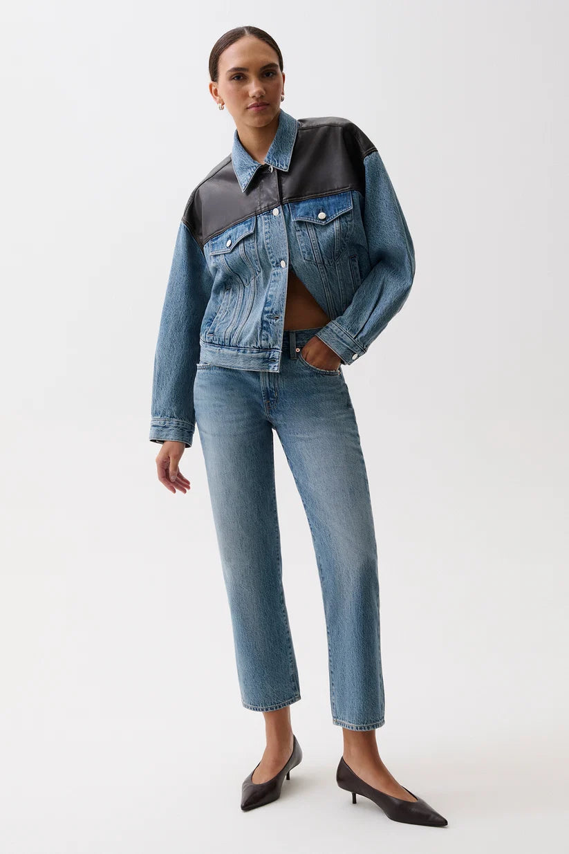 Issa Mid Rise Relaxed Ankle Straight Jeans
