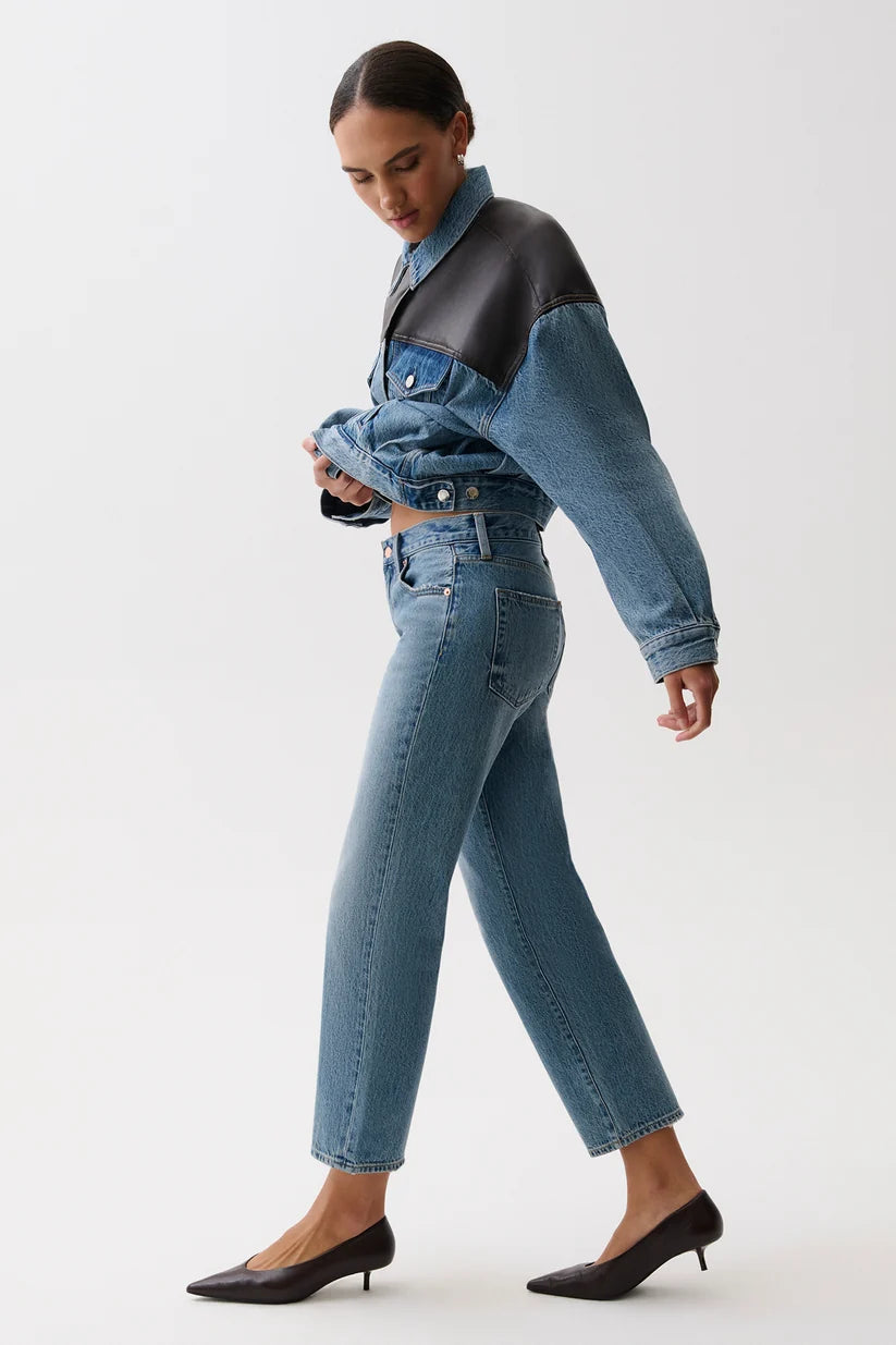 Issa Mid Rise Relaxed Ankle Straight Jeans