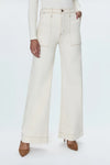 PENNY UTILITY HIGH RISE WIDE LEG JEANS in ecru wash