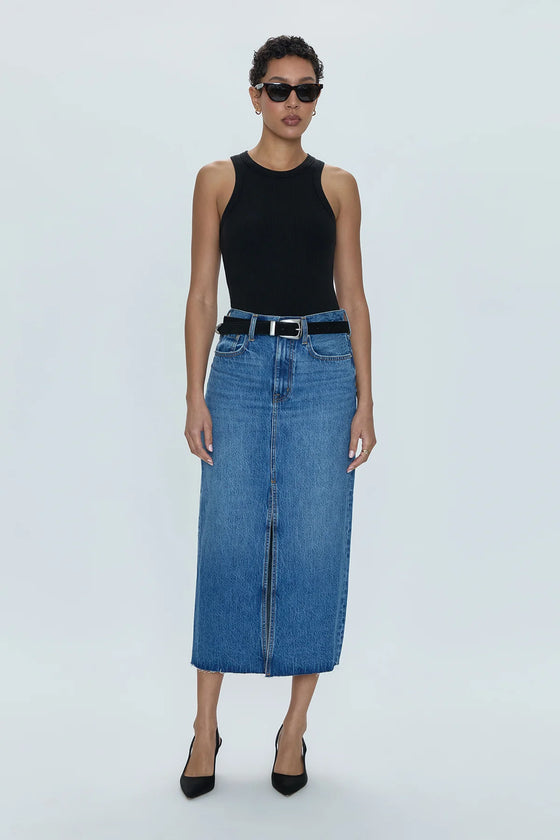 ALICE DENIM MIDI SKIRT