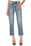 CHARLIE HIGH RISE CLASSIC STRAIGHT DENIM JEANS