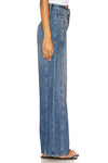 CALEB HIGH RISE RELAXED STACKED WAIST JEANS in echo
