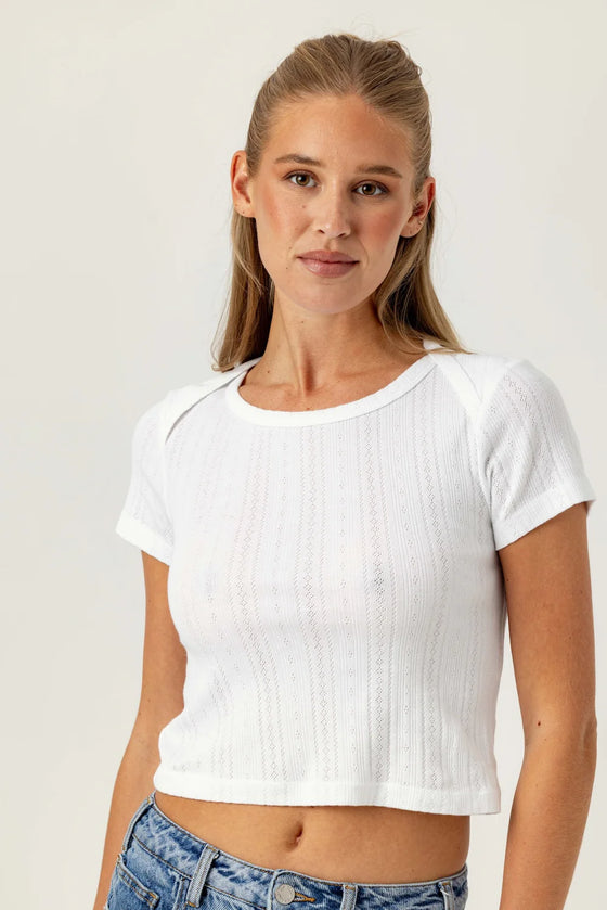 POINTELLE BABY BROTHER TEE