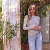 ZINNIA STRIPED BOATNECK LONG SLEEVE TEE