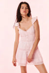RIETTA COTTON LACE-TRIMMED MINI DRESS
