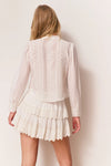 PEARLED RUFFLE MINI SKIRT