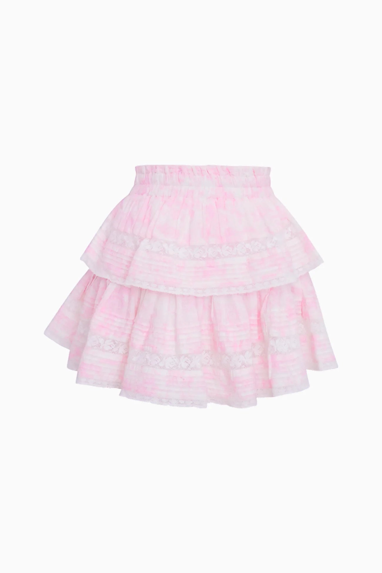 RUFFLE MINI TOILE PRINT SKIRT