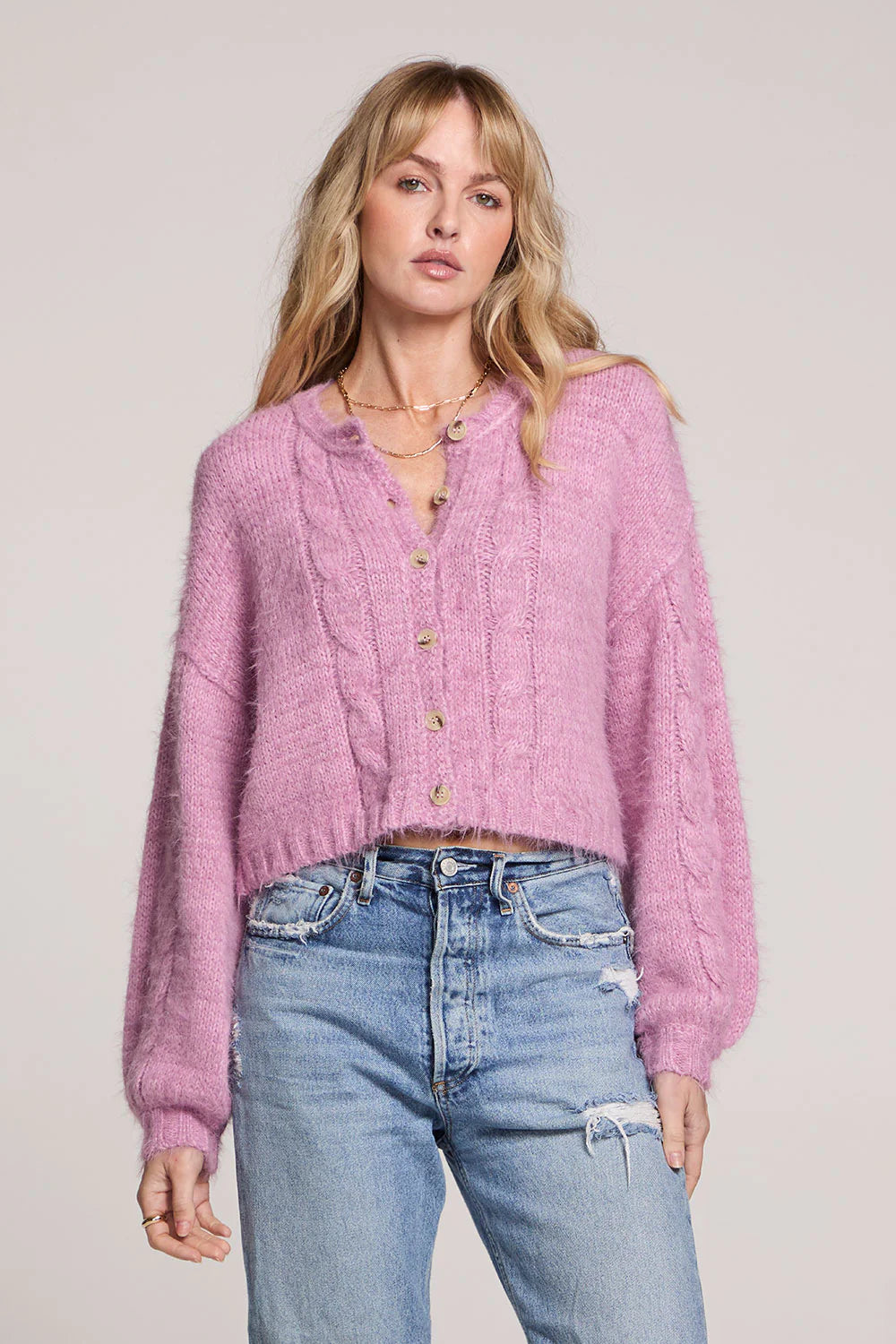 AIMEE SOFT CABLE SWEATER