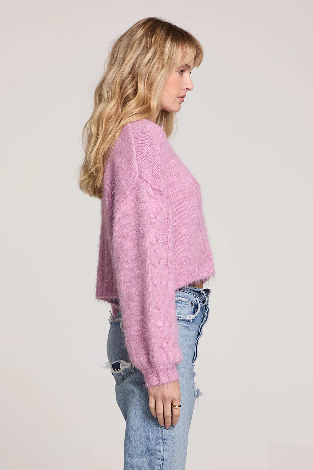 AIMEE SOFT CABLE SWEATER