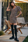 NICOLLA LEOPARD MINI DRESS