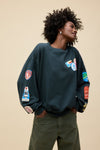 SKI PATCH + PASS COLLECTOR CREW NECK SWEATSHIRT