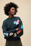 SKI PATCH + PASS COLLECTOR CREW NECK SWEATSHIRT