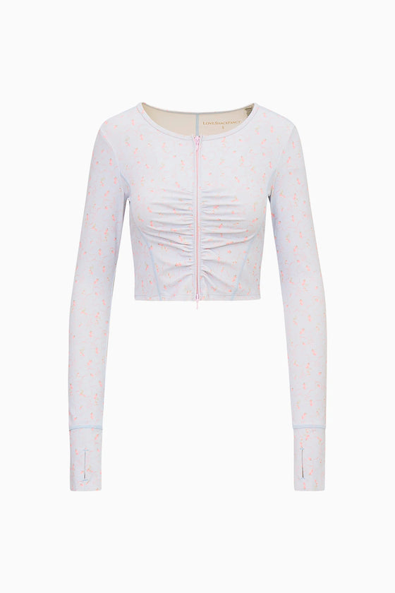 SINDRI BLUE FLORAL ACTIVE JACKET
