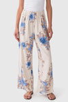 DEEP END PRINTED LINEN PULL ON PANTS
