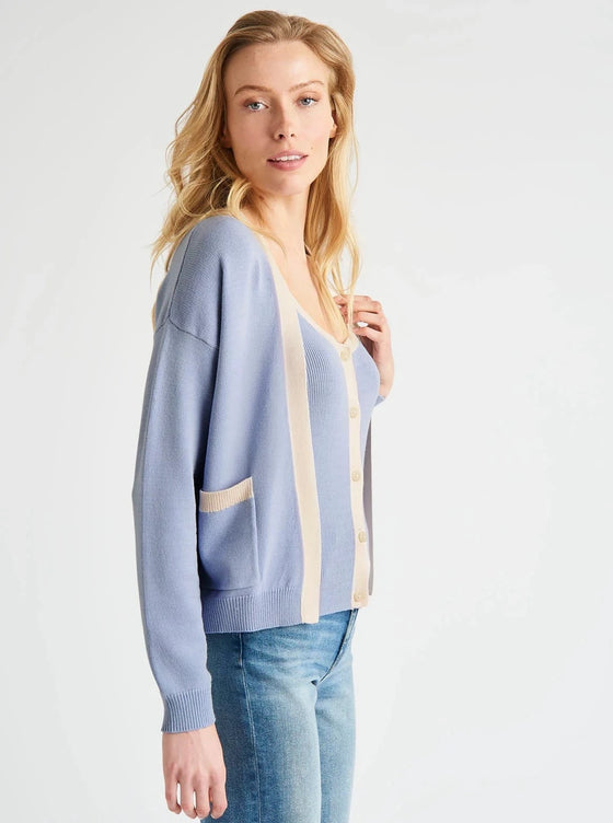 NEVIN CONTRAST TRIM CARDIGAN