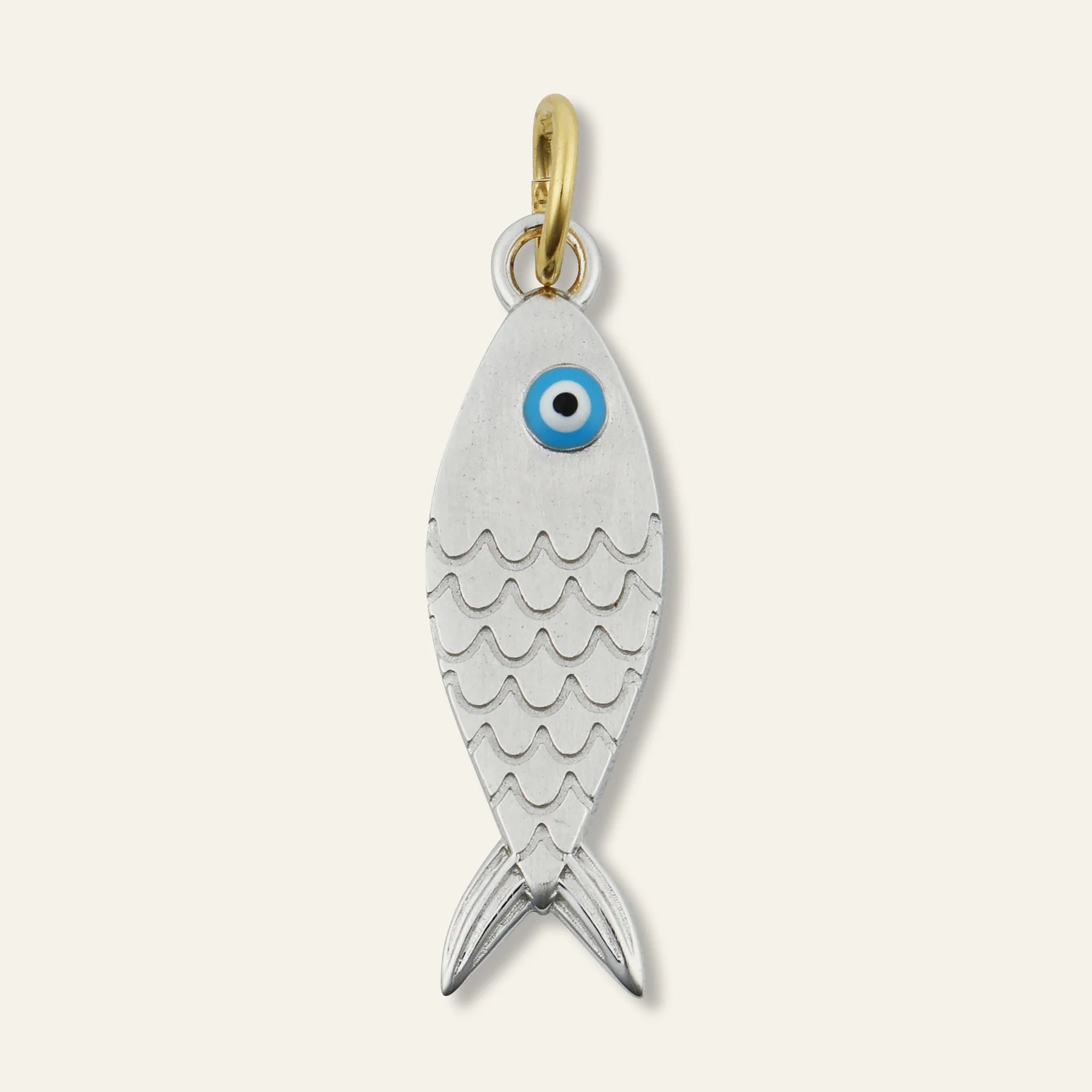 HART Blue Cobalt Cord w/ silver fish + evil eye
