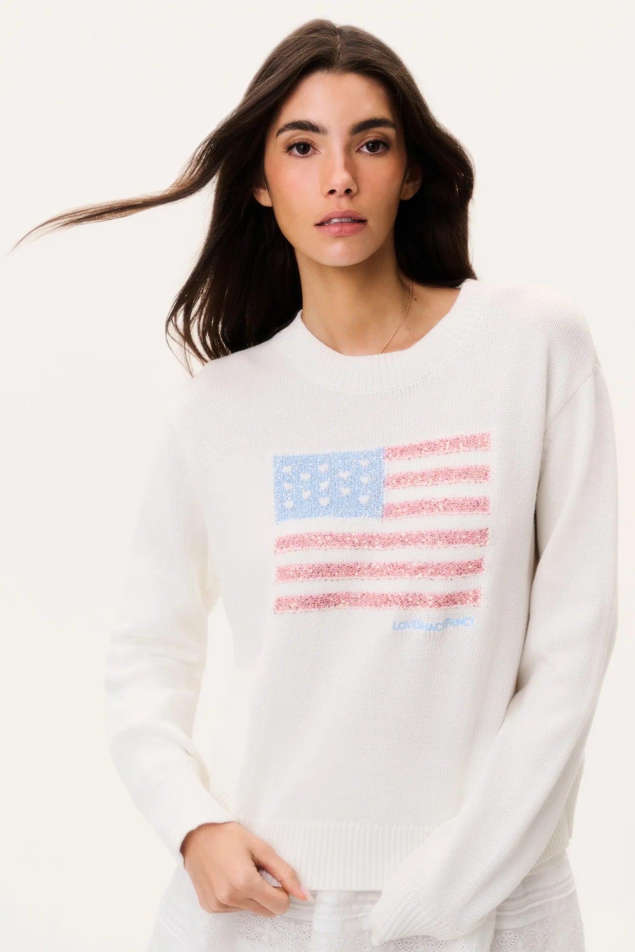 TY SPARKLE AMERICANA PULLOVER SWEATER