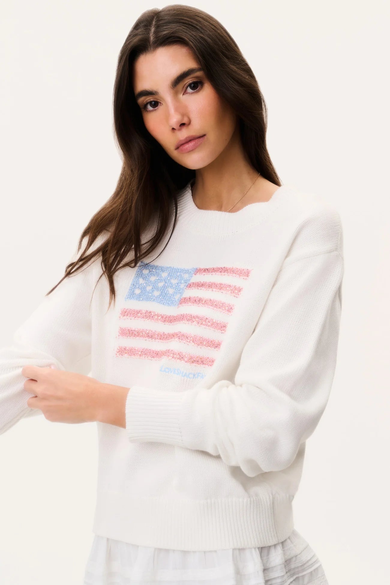 TY SPARKLE AMERICANA PULLOVER SWEATER