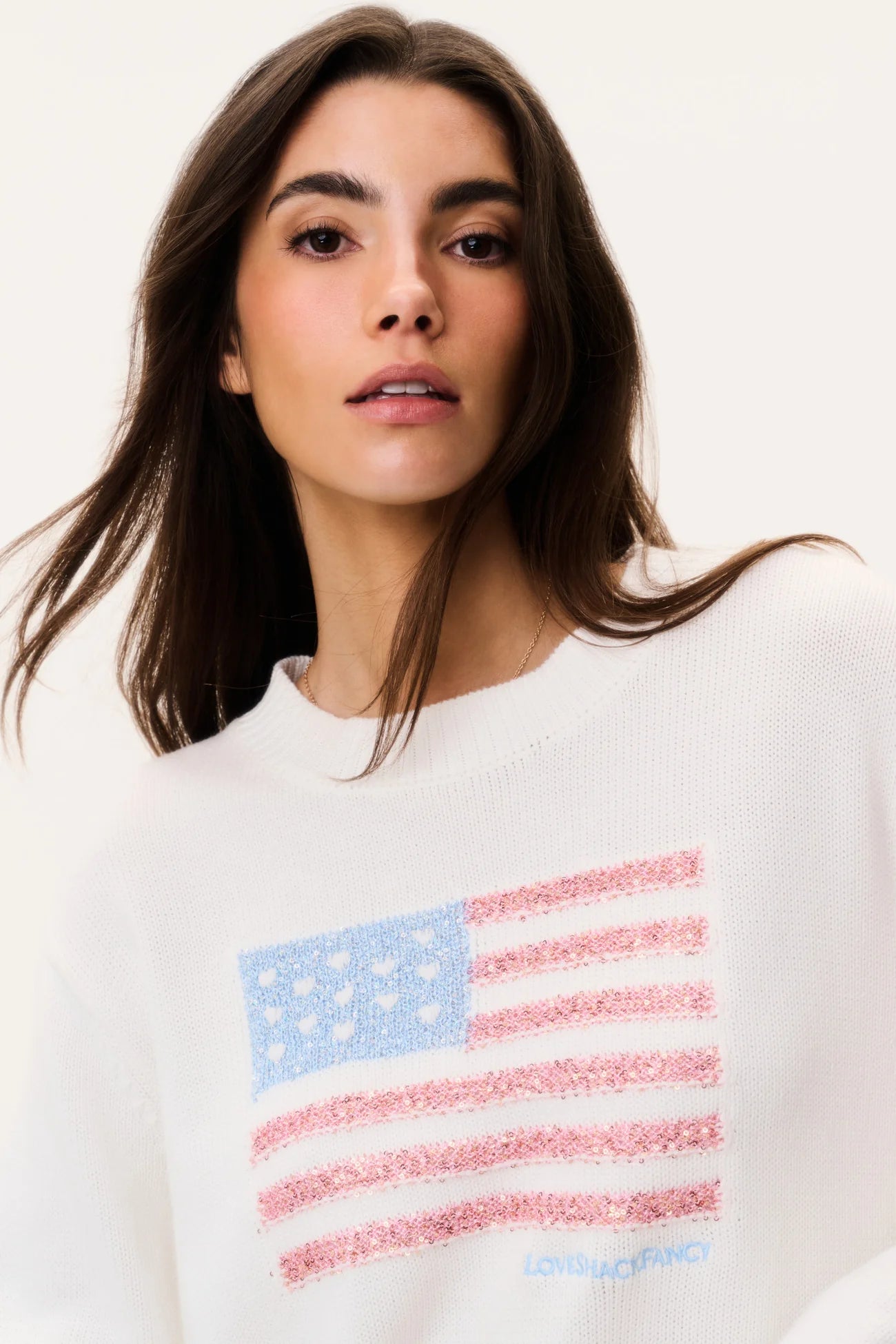 TY SPARKLE AMERICANA PULLOVER SWEATER