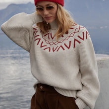  MARCIE FAIR ISLE YOKE KNIT SWEATER